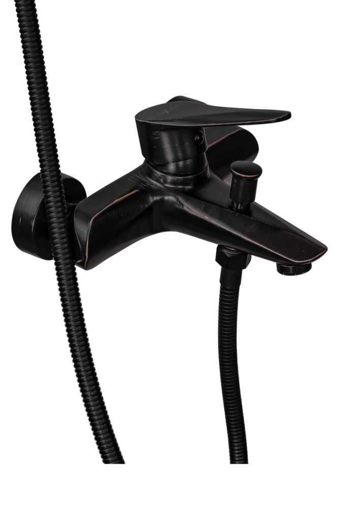 Смеситель для ванны с душем ПСМ-ПРОФСАН PSM-301-1 STEEL тип См-ВОРНШлА Черный-бронза
