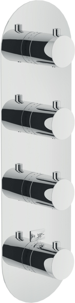 Nobili PLUS WE00104/TCR Термостатический смеситель для ванны 4 выхода (внешняя часть)