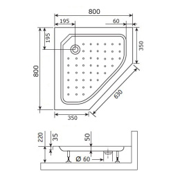 Душевой поддон RGW Acryl 16180588-11 трапеция