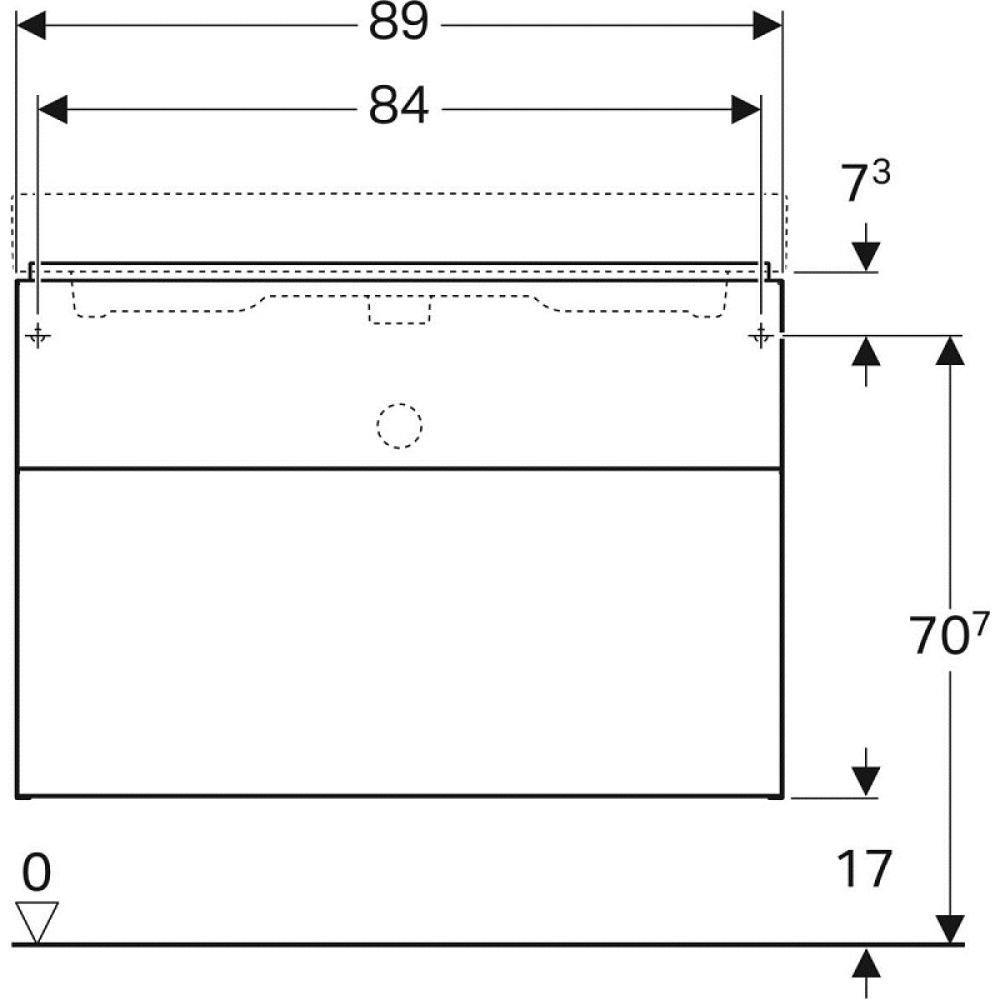 Фото Geberit iCon 840392000 Тумба для раковины, с ящиками выдвижными