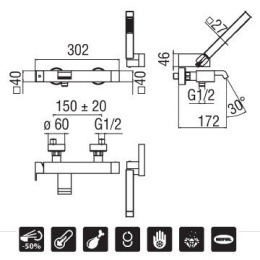 NOBILI Solido F SF00110CR Смеситель для ванны (хром)