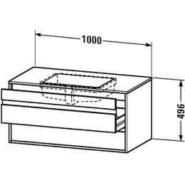 Тумба подвесная Duravit Ketho KT685505353, белый