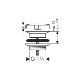 Донный клапан Hansgrohe (50001800)