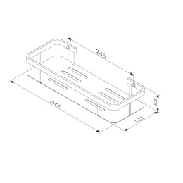 Полка для душа Am.Pm Sense L (A7453222) черный