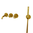Смеситель для ванны Remer Chrono CH53D2PDO, золото глянцевое