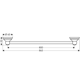 Hansgrohe Axor Carlton 41408000 Полотенцедержатель (хром)
