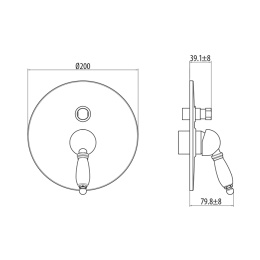 Фото Внутренний механизм смесителя для ванны SC0550000cr GBOX GATTONI
