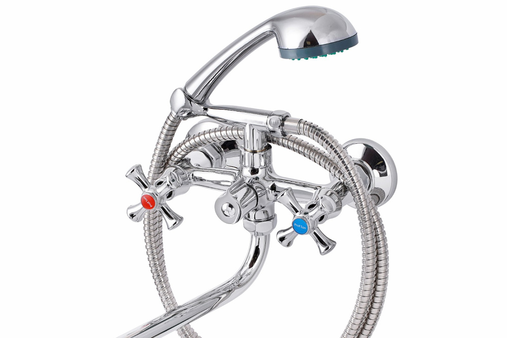 Фото Смеситель для ванны с душем ПСМ-ПРОФСАН PSM-158-75 ЕВРО тип См-ВУДРНШлА