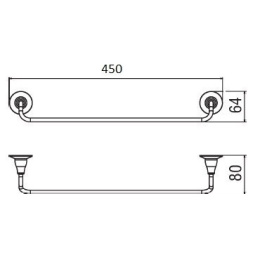 NOBILI ACCP20/450CR Полотенцедержатель (хром)