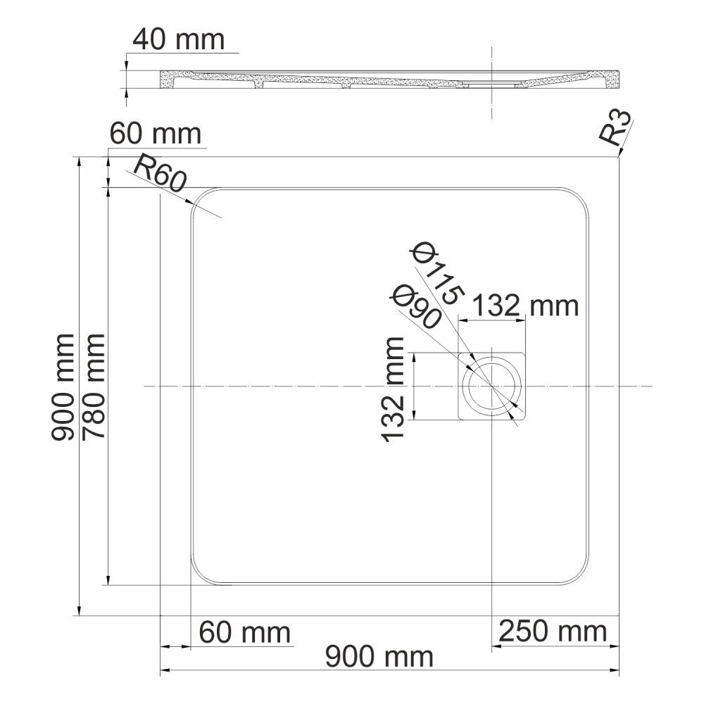 WasserKRAFT 19T03 Душевой поддон