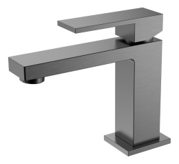 Cмеситель для умывальника Boheme Qubic (471-GM) металл глянец