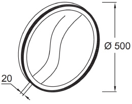 Зеркало Jacob Delafon Odeon Rive Gauche EB1288-S21, 50 см, с подсветкой, лакированная рама серый тит