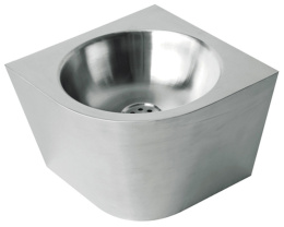 Фото Раковина Nofer угловая округлая в антивандальном корпусе