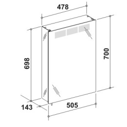Зеркальный шкаф Keuco Royal T1 12601171101, белый