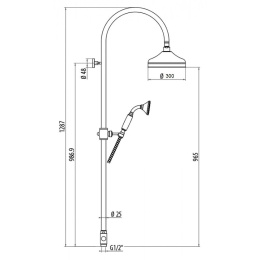 Душевая система Gattoni PD (4295/PDV0br) бронза