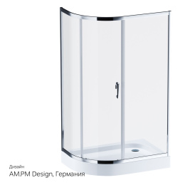 Душевое ограждение 80х120 Am.Pm Like (W83G-302U120CT64) стекла прозрачные, профиль матовый хром