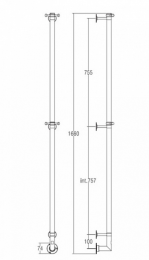 Электрический полотенцесушитель Margaroli Arcobaleno 616NOB-1650