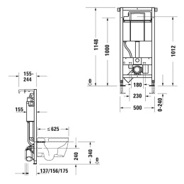 Инсталляция для унитаз Duravit DuraSystem WD1011000000, белый