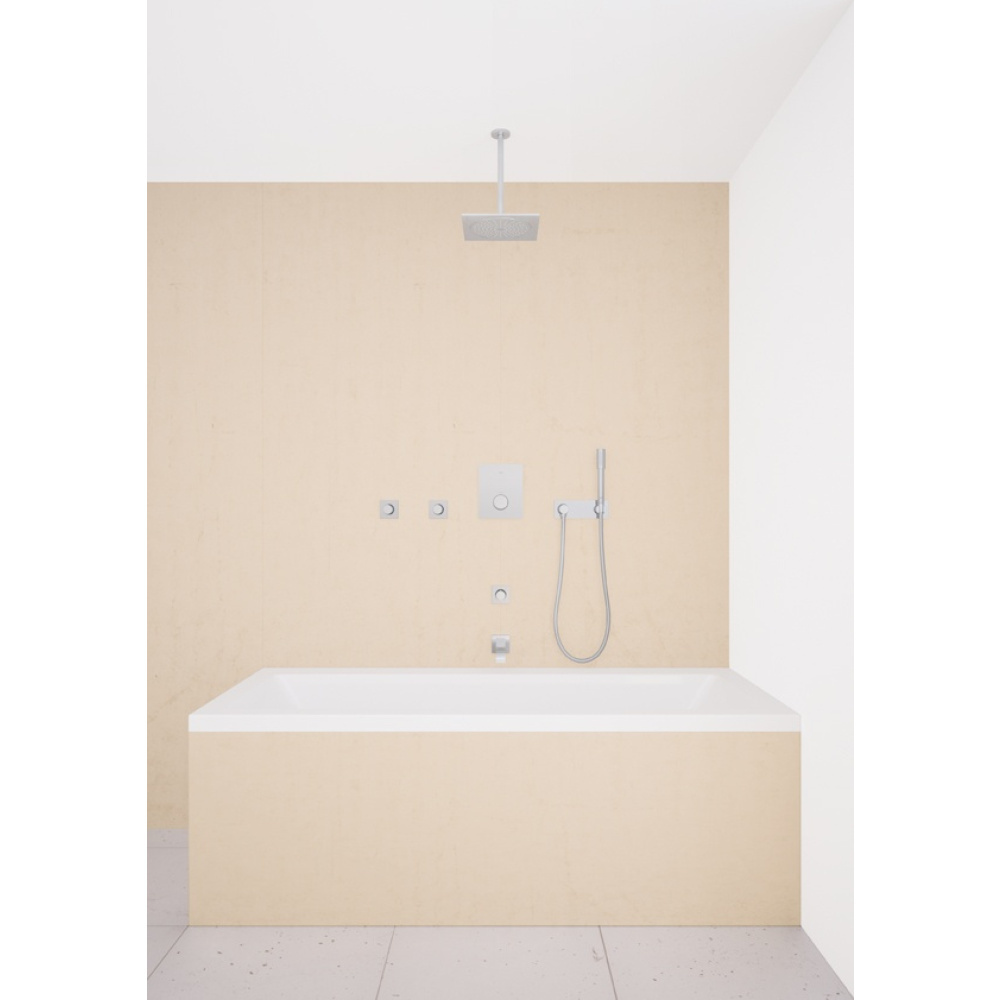 Верхний душ Grohe Rainshower F-series 27271KSO, 25,4*25,4 см, 1 режим струи, без держателя, черный б