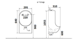 Фото Писсуар подвесной CeramaLux X541S