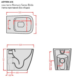 Унитаз напольный Artceram A16 (ASV004 36 00) синий