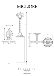 Фото Migliore Elisabetta 16997 Ершик настенный, бронза
