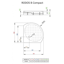 Акриловый поддон для душа Radaway Rodos B Compact 91x91x17 белый 4D99155-03