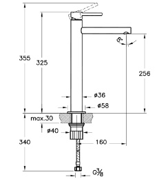 Фото Смеситель для раковины Vitra Origin (A4255836) черный, матовый