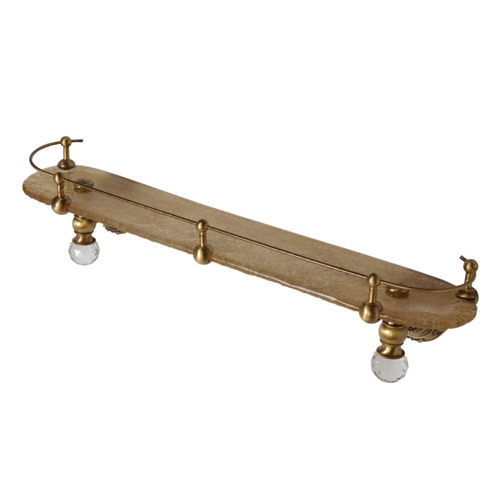 Фото Migliore Cristalia 16775 Полка c галереей 60 см, стекло бронза SWAROVSKI