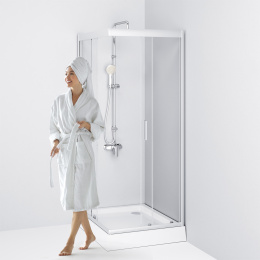 Душевое ограждение 100х80 Am.Pm Gem (W90G-404-100280-MT) прозрачный