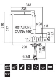 Фото NOBILI Live LV00117CR Смеситель для кухни (хром)