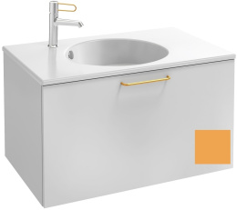 Тумба под раковину Jacob Delafon Odeon Rive Gauche 70 см, EB2511-RX-S48, цвет императорский жёлтый с