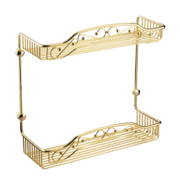 Фото Migliore COMPLEMENTI 22047 Решетка большая двойная L40xP15xH40 см., золото