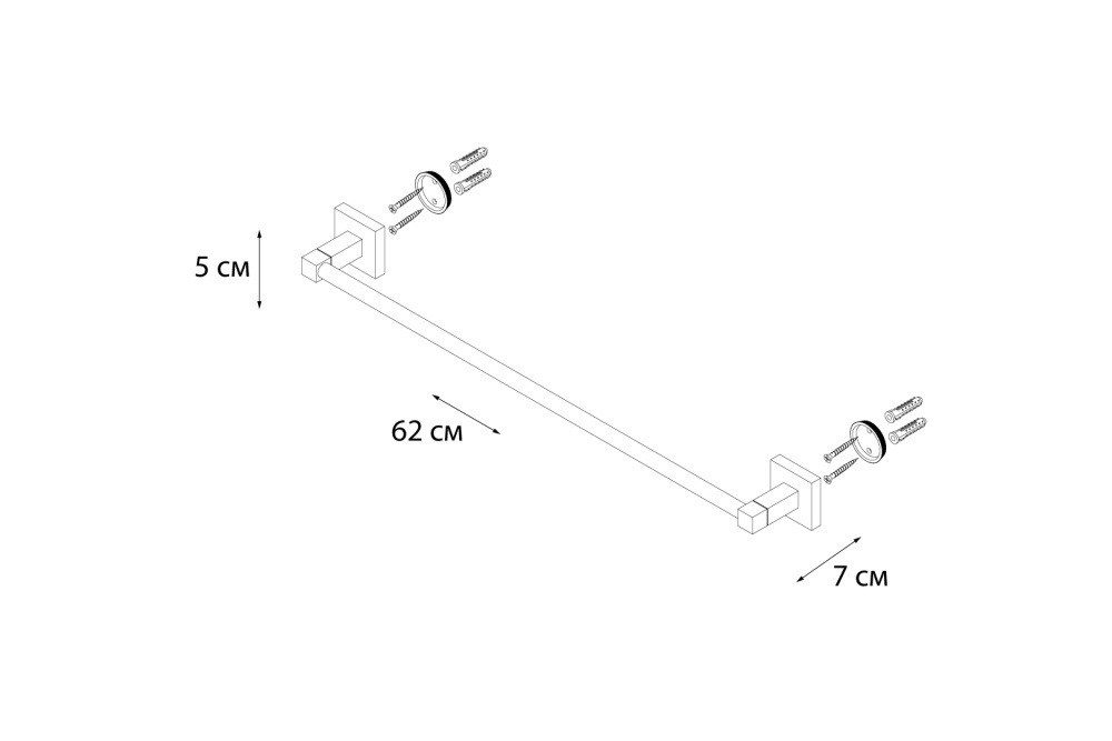 Фото Полотенцедержатель FIXSEN Metra трубчатый (FX-11101)