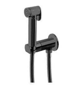 Фото Гигиенический душ Remer Minimal N64WCFP  прогрессивный смеситель, черный шлифованный хром