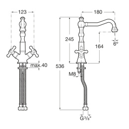 Фото Смеситель для раковины Roca Carmen (5A384BC00) хром