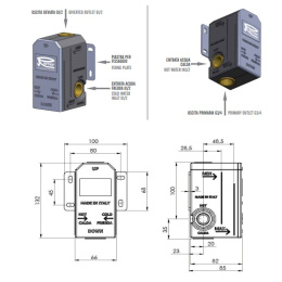 Remer MINIMAL THERMO NT30KBNPO Термостатический смеситель для душа - внешняя часть (никель шлифованн