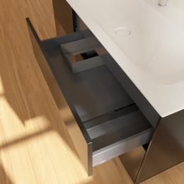 Villeroy Boch Finion F060GNPD Тумба под раковину 1196х498 мм (walnut veneer/black matt)