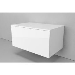 Velvex UNIQUE UNIT tpUNI.80.H40.Y.VY-223 Тумба подвесная выс. 40, выдв. ящик, внутр. ящик, белый лед