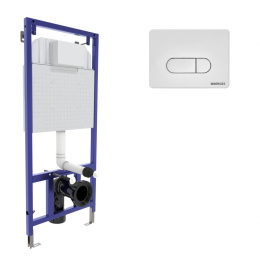 Фото Инсталляция для унитаза Berges Novum 040231 кнопка D1, белая