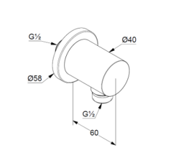 Соединение для шланга Kludi Nova Fonte (2054339-15) черный матовый
