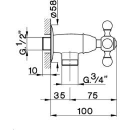 Кран настенный Cisal Arcana AR00144021