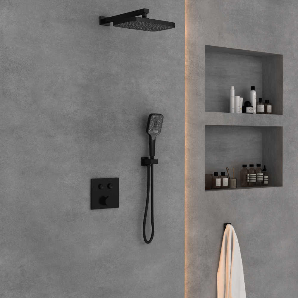 Фото Душевой комплект Vincea (VSFW-4211MB) черный матовый