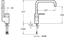 Фото Смеситель для кухни Jacob Delafon July E98325-CP