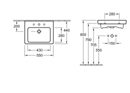 Фото Раковина накладная Subway 2.0 7113 F5R1