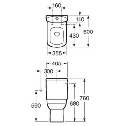 Бачок для унитаза Roca Dama Senso (34151B000) белый
