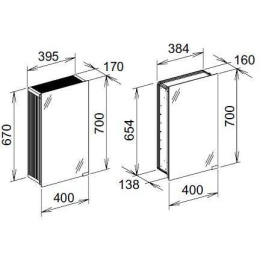 Модуль Keuco Royal Modular 25004000202, алюминий