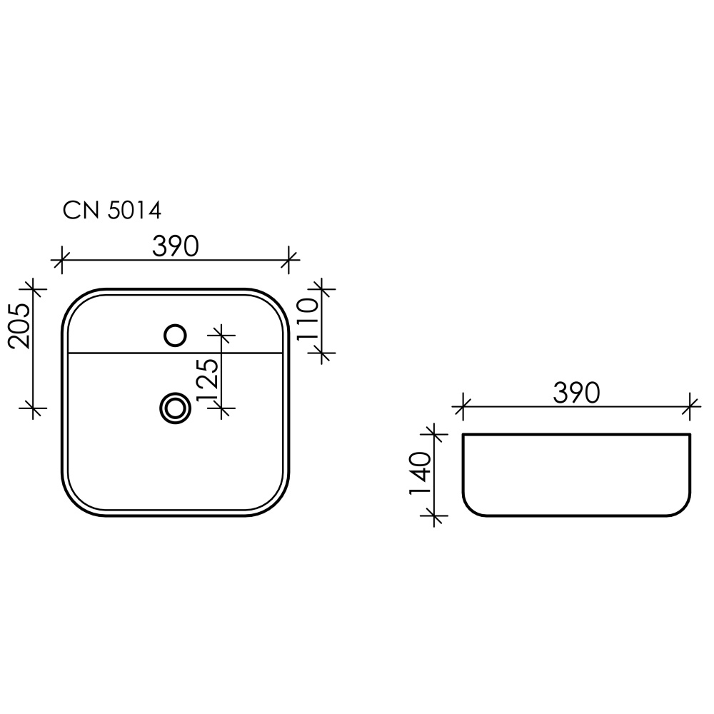 Накладная раковина Ceramica Nova ELEMENT CN5014