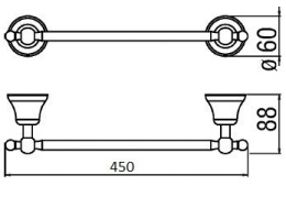 NOBILI ACGR20/450BR Полотенцедержатель (бронза)