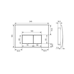 Комплект 2 в 1: инсталляция и клавиша смыва Iddis Optima Home (OPH00MBi32K (клавиша OPH10B0i77))